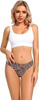 Women's Invisible Seamless Bikini Underwear Half Back Coverage Panties ( 6 Pack )